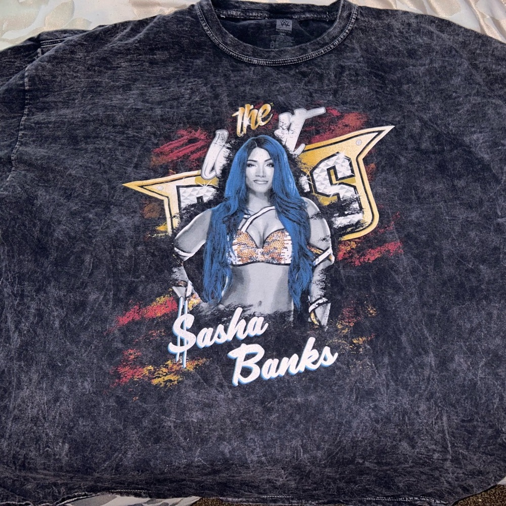 Wwe Sasha Banks Mineral Wash Shirt
